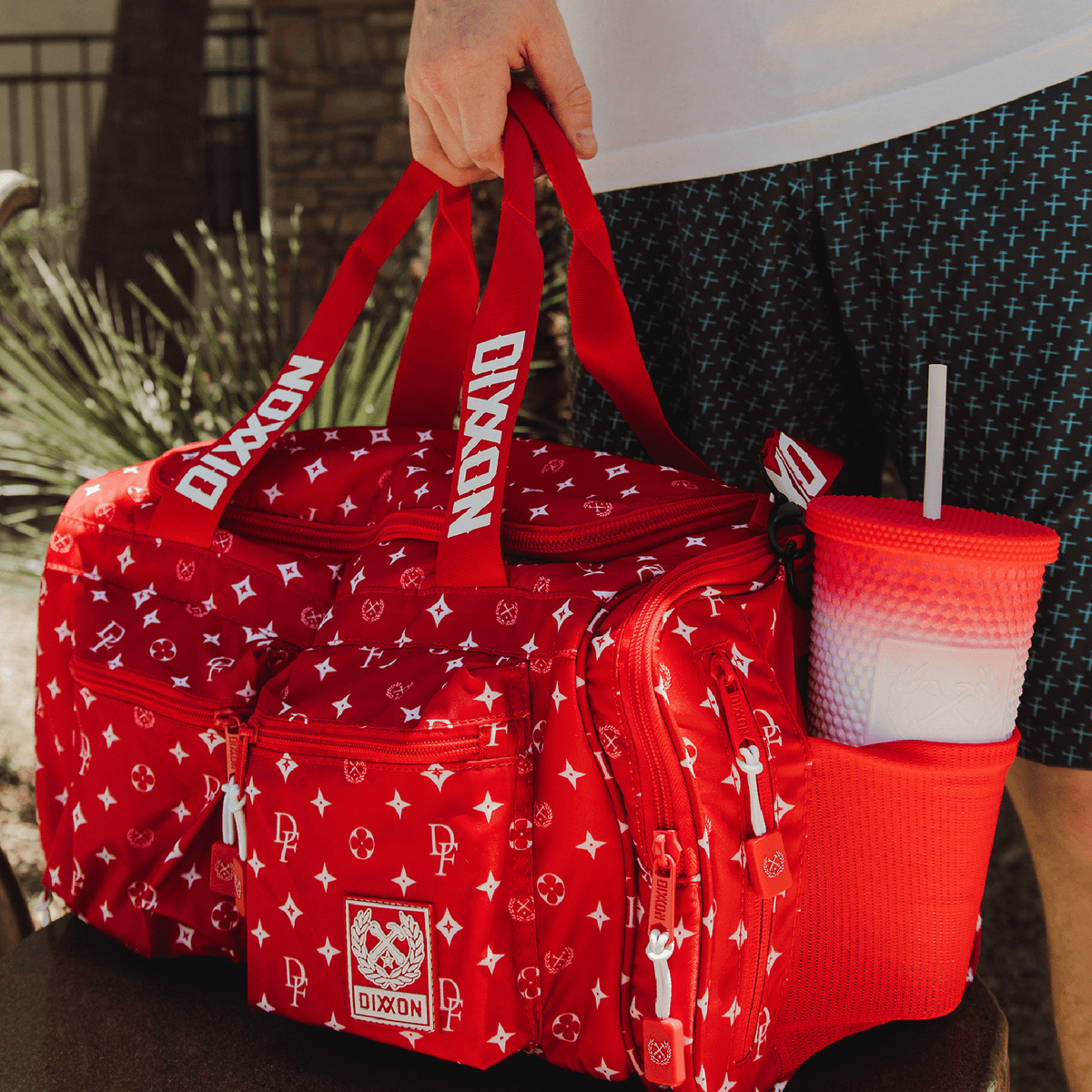 Bougie Duffle Bag - Red & White: Shop Dixxon's Quality