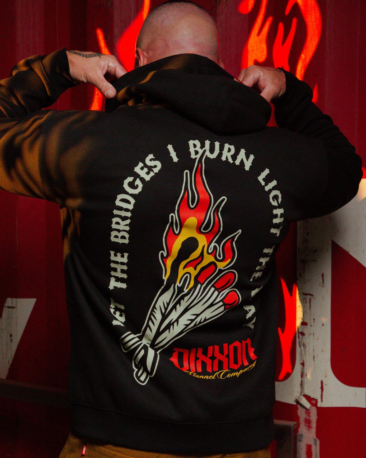 Bridge Burner Zip Up Hoodie - Black - Dixxon Flannel Co. view 4