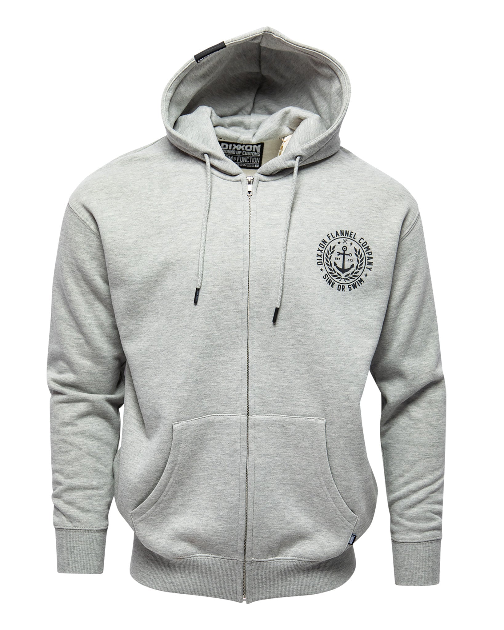 Calypso Zip Up Hoodie - Heather Gray - Dixxon Flannel Co.