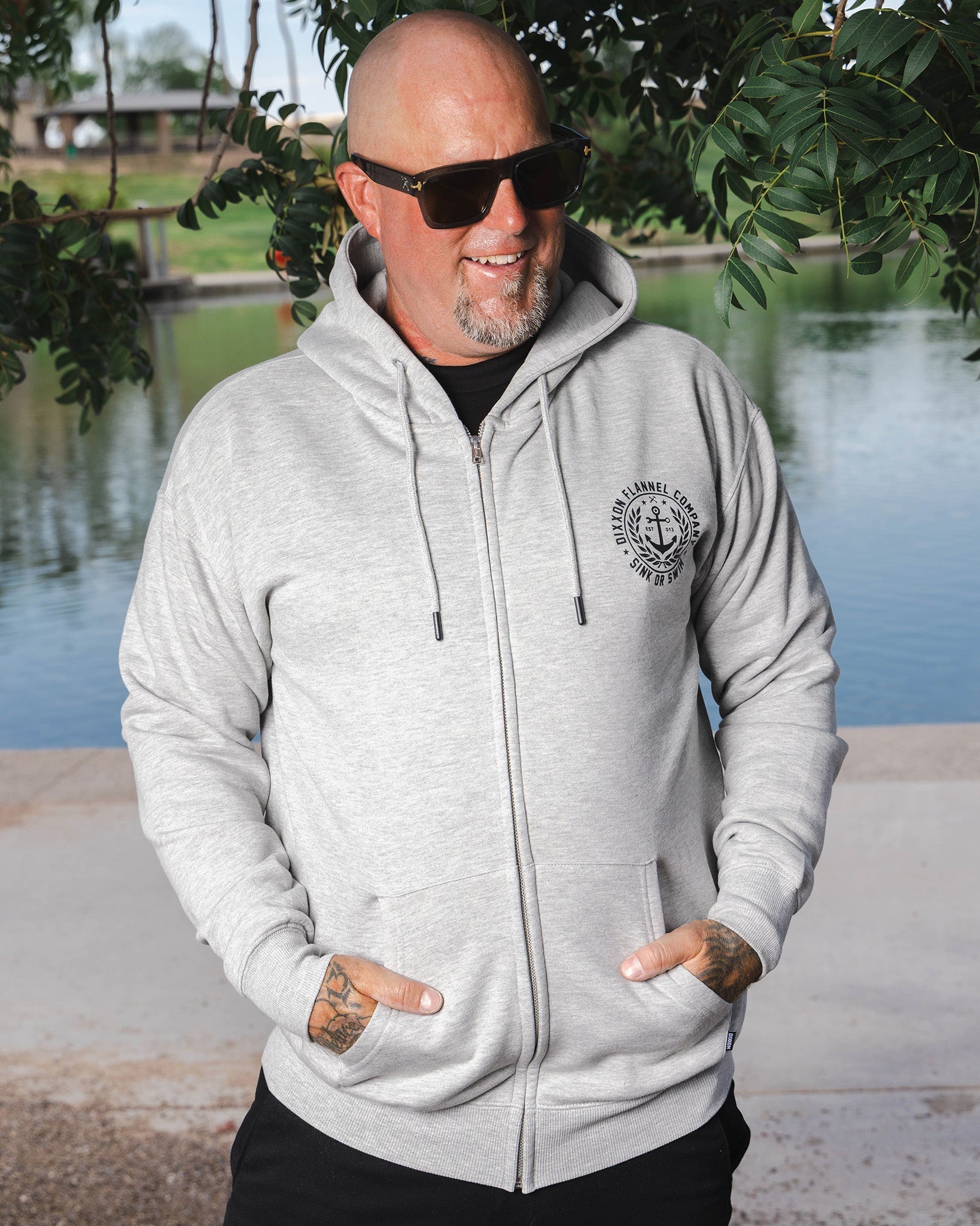 Calypso Zip Up Hoodie - Heather Gray - Dixxon Flannel Co.