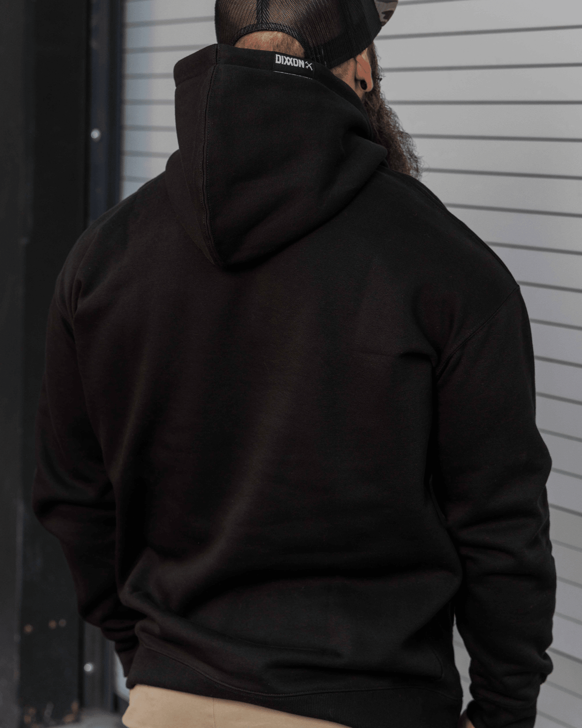 Charcoal Us Against The World Pullover Hoodie - Black - Dixxon Flannel Co. view 5