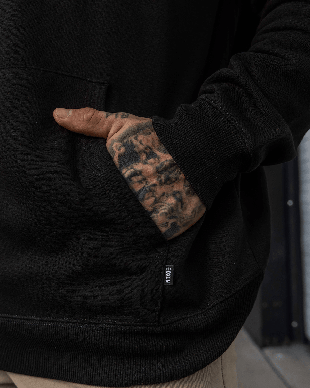 Charcoal Us Against The World Pullover Hoodie - Black - Dixxon Flannel Co. view 7