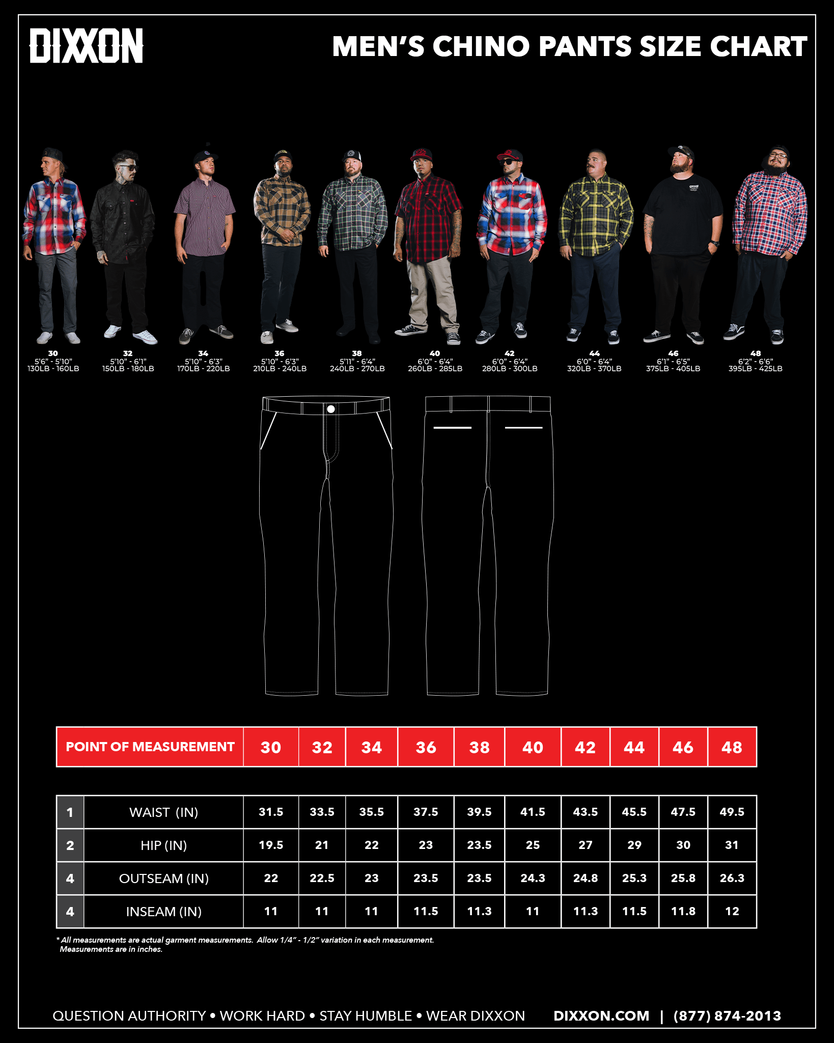 Chino Pants - Brown - Dixxon Flannel Co.