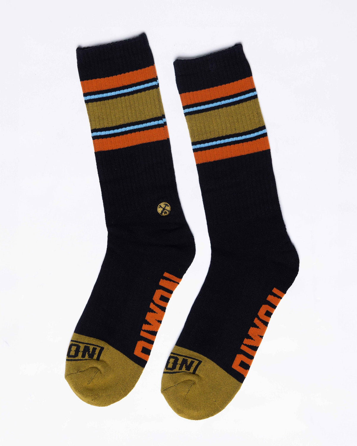 Classic Premium Crew Socks - Black, Rust & Dull Gold - Dixxon Flannel Co. view 3