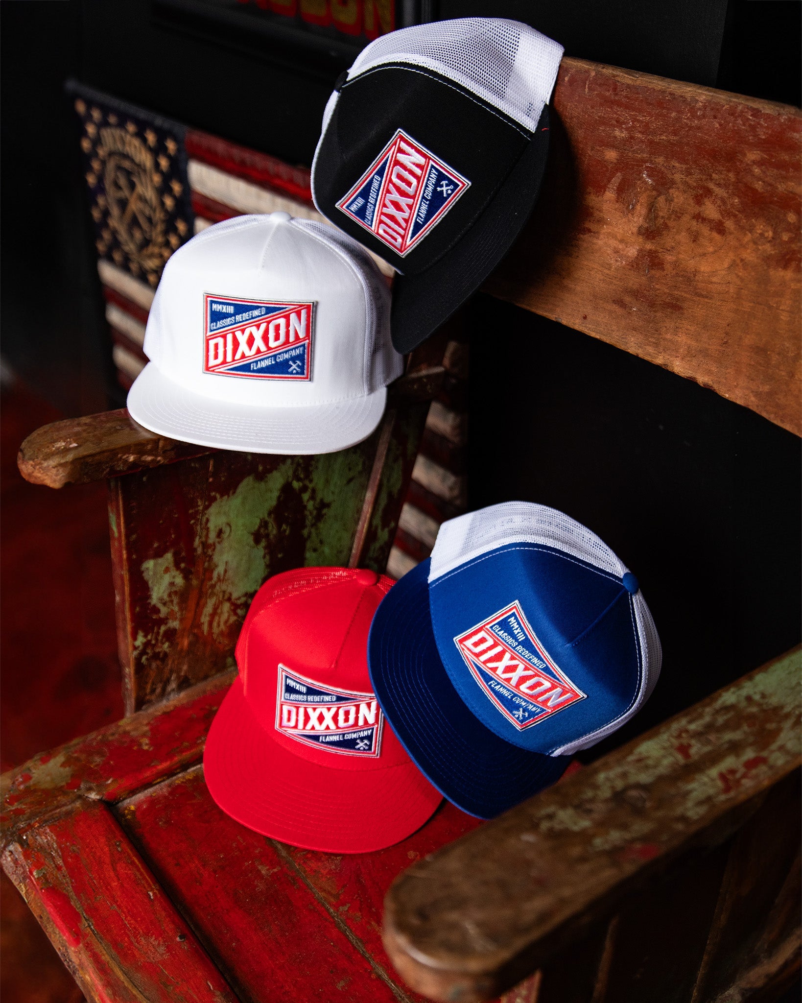 Dixxon Red, White & Blue Trucker Hat | Shop Classics