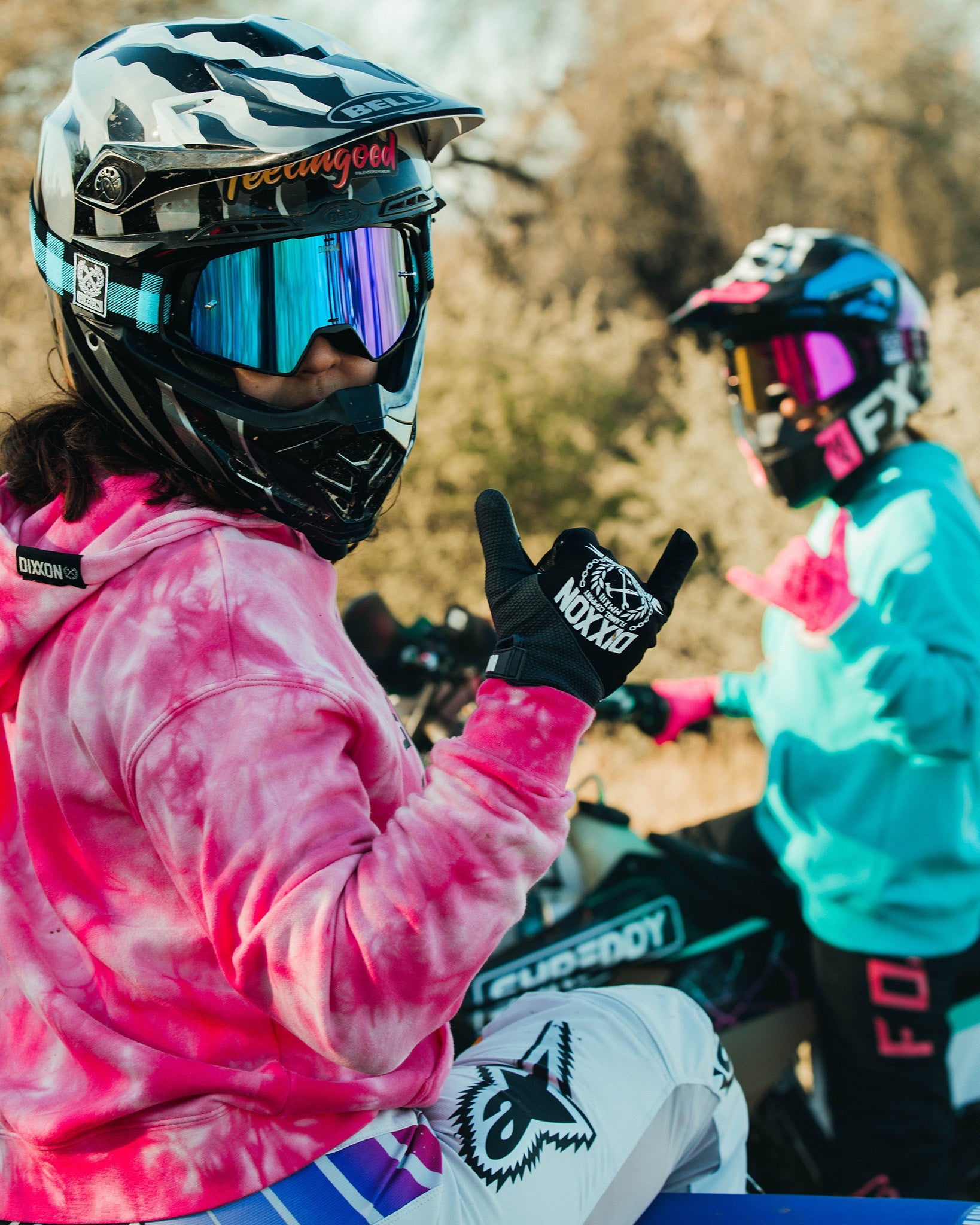 Contender PRO MX Goggles - Blue Plaid / REVO Blue Lens - Dixxon Flannel Co.