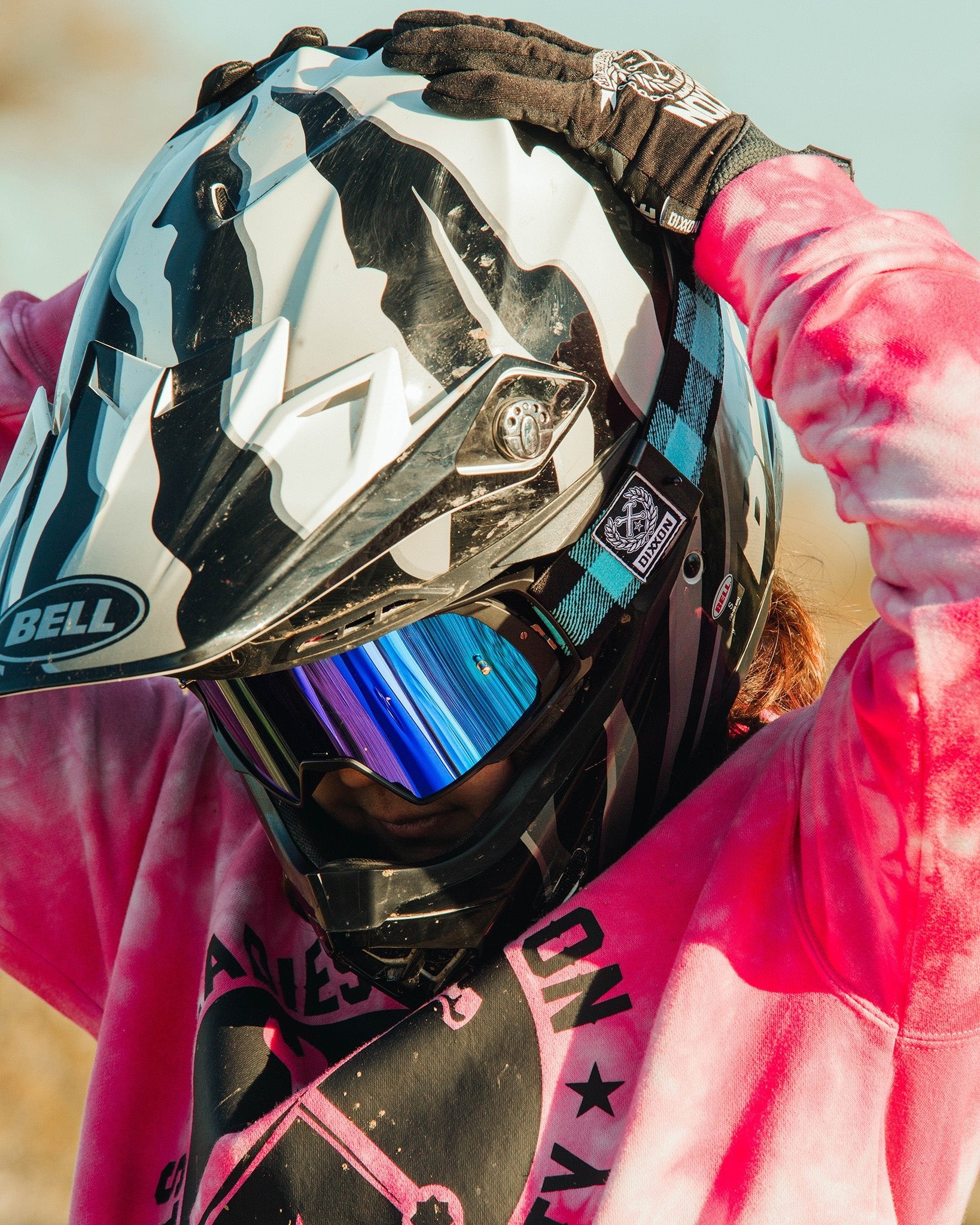 Contender PRO MX Goggles - Blue Plaid / REVO Blue Lens - Dixxon Flannel Co.