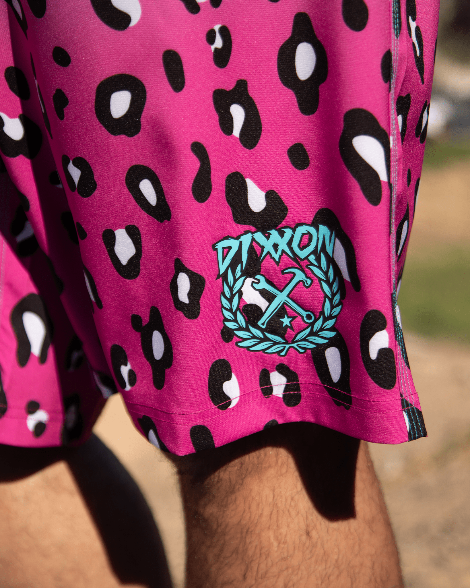 Cougar Hunter Boardshorts - Pink & Teal - Dixxon Flannel Co.