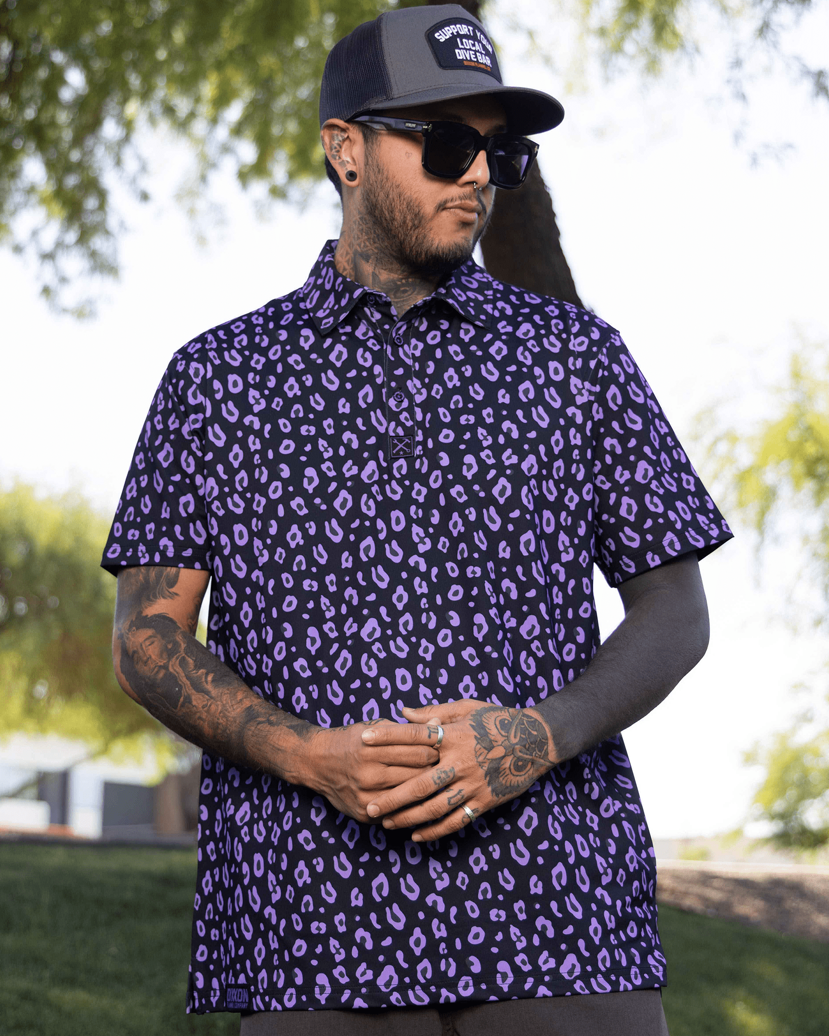 Cougar Hunter Party Polo - Purple - Dixxon Flannel Co.