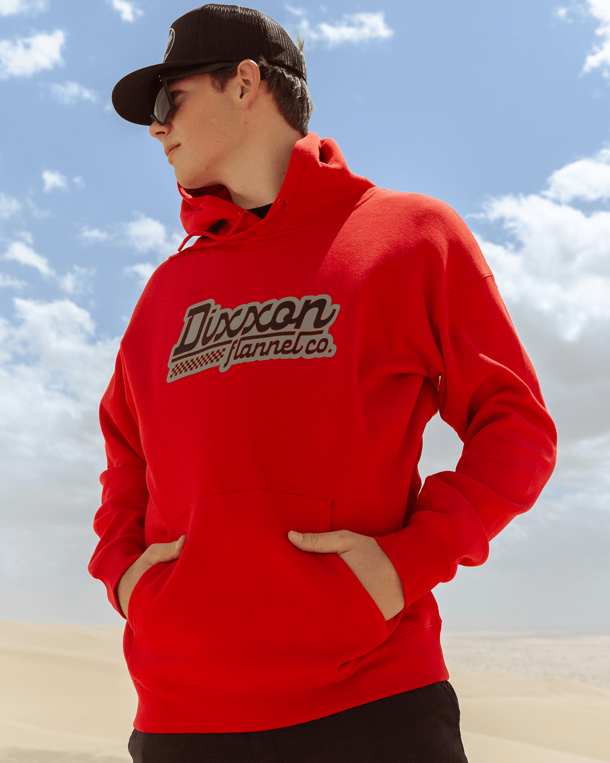Drift Pullover Hoodie - Red - Dixxon Flannel Co. view 1