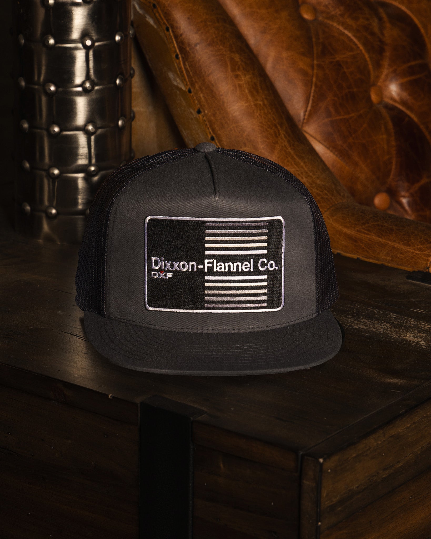 DXF Stripe Flat Bill Trucker Snapback - Dixxon Flannel Co.