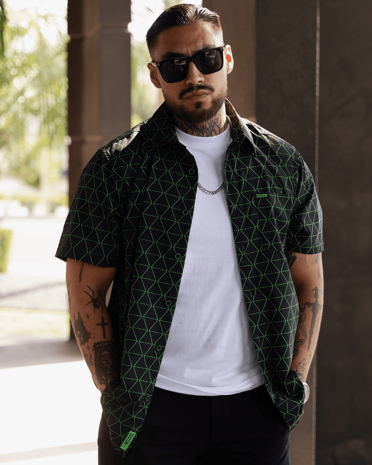 Enigma Party Shirt - Black & Green - Dixxon Flannel Co. view 4