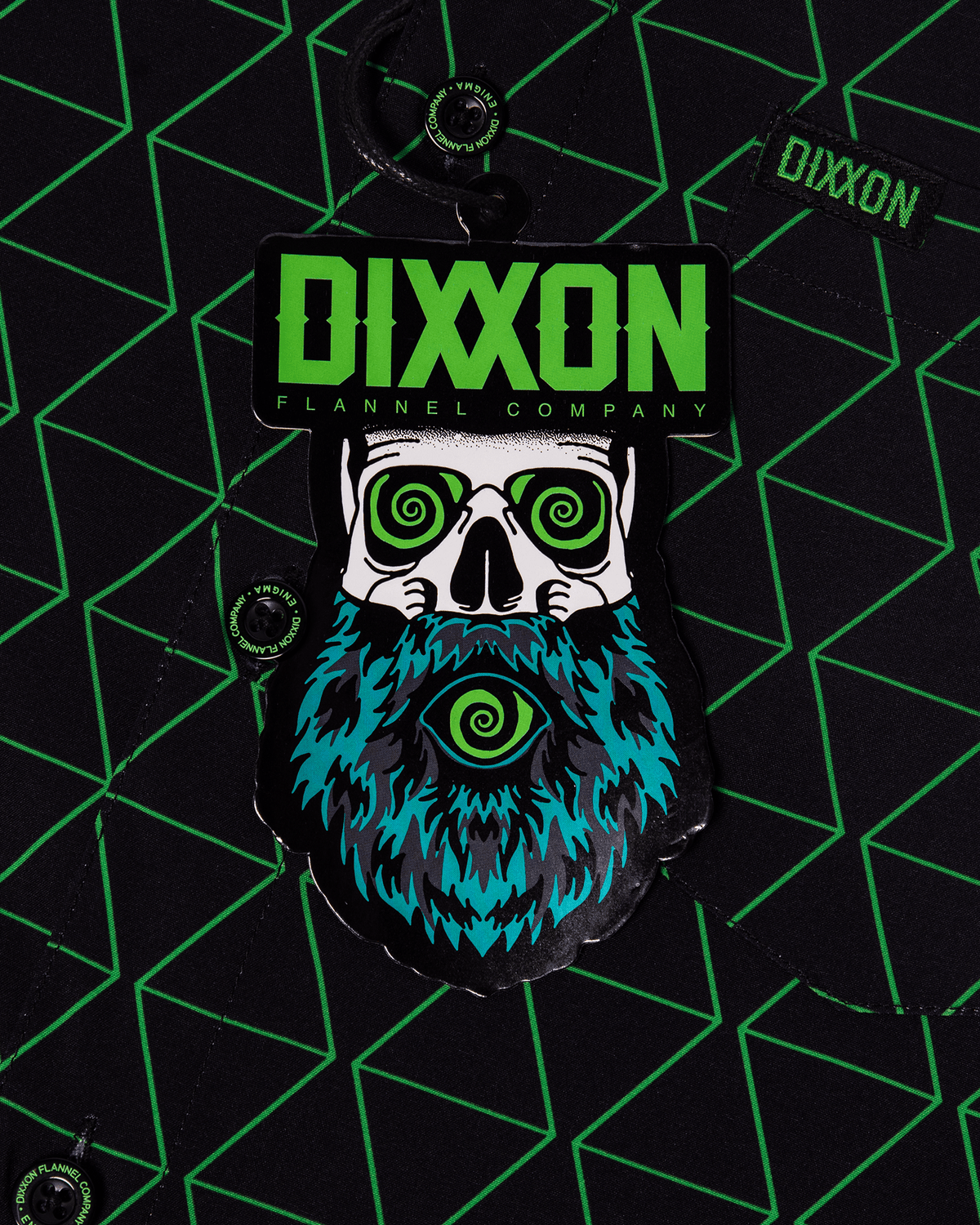 Enigma Party Shirt - Black & Green - Dixxon Flannel Co. view 8