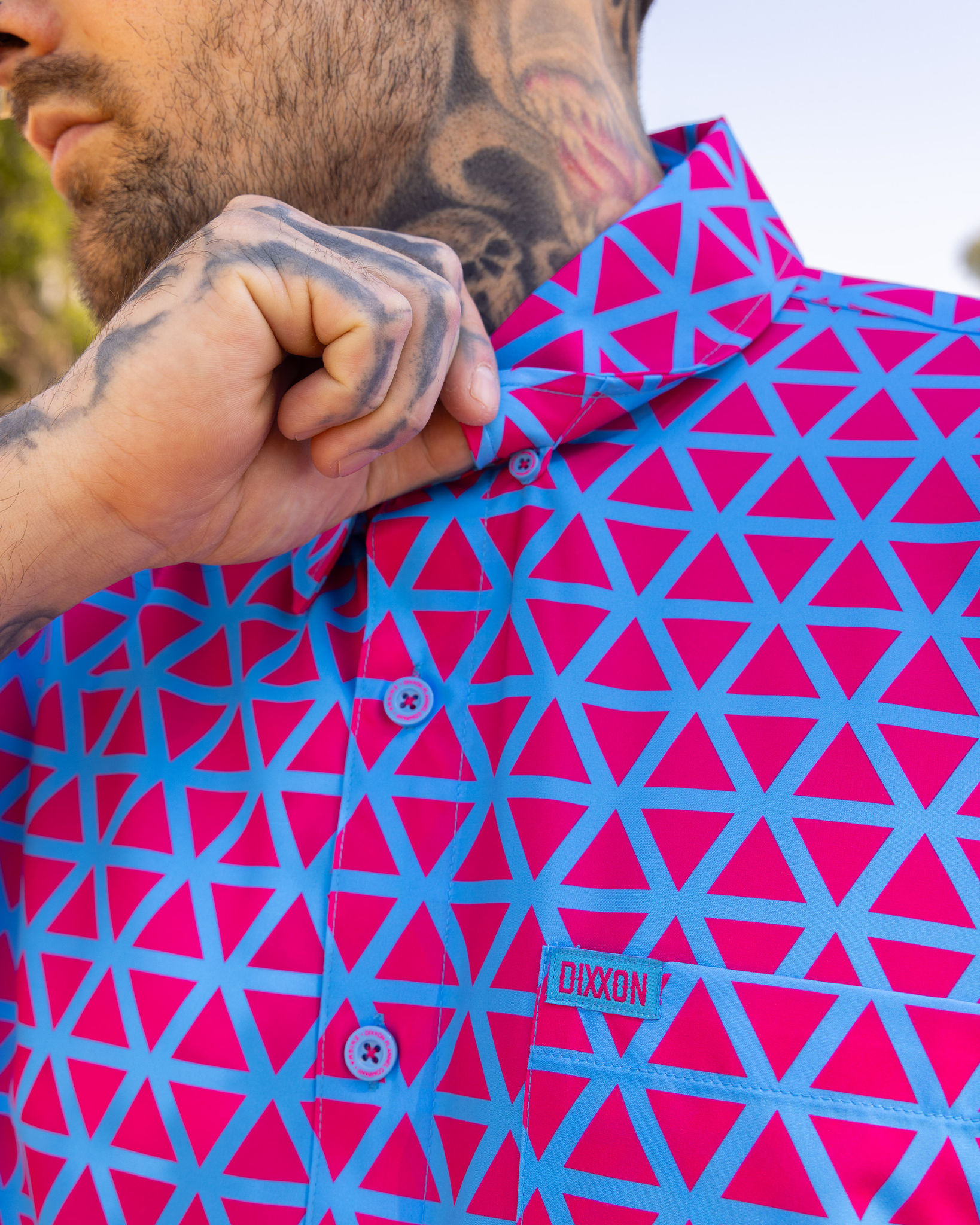 Enigma Party Shirt - Pink & Blue - Dixxon Flannel Co.