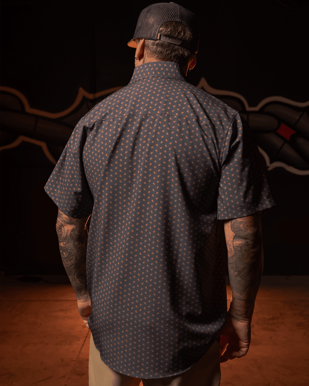 F Bomb Party Shirt - Charcoal & Peach - Dixxon Flannel Co. view 3
