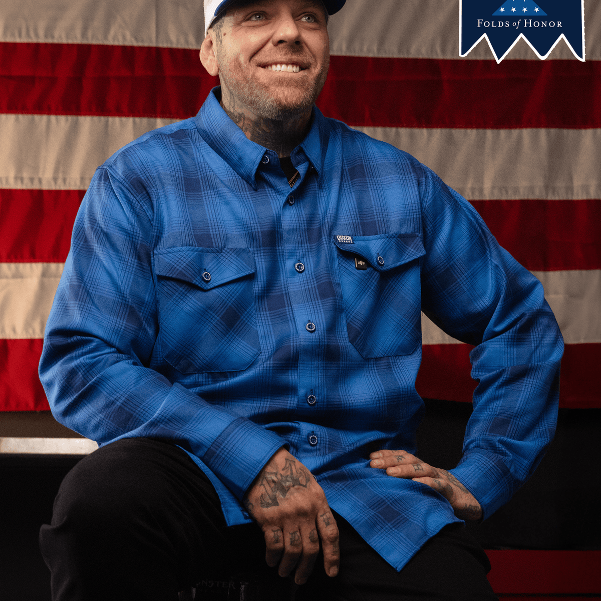 how is the white and gold dress blue and black Folds of Honor Flannel