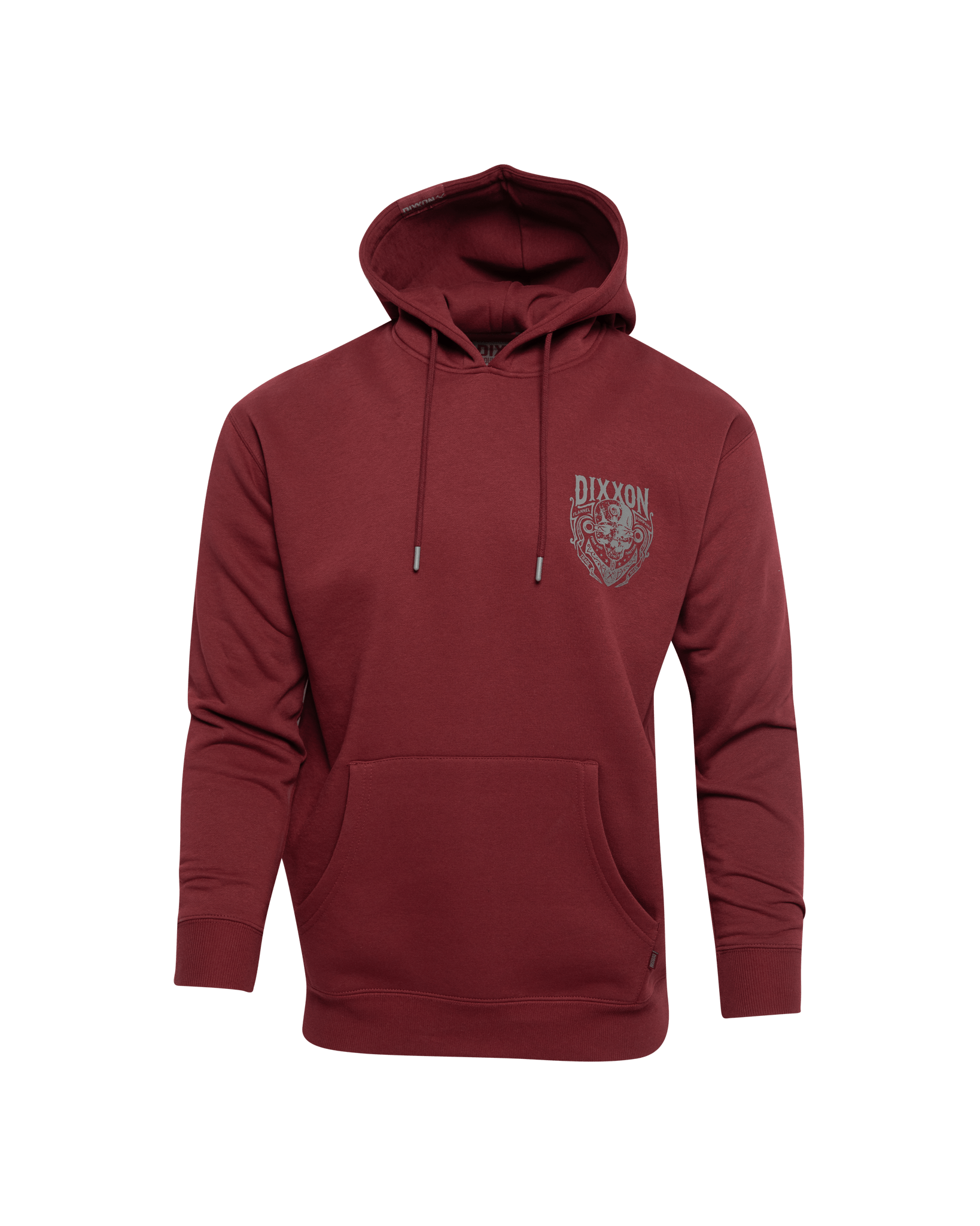 Gray Low Tide Pullover Hoodie - Maroon - Dixxon Flannel Co.