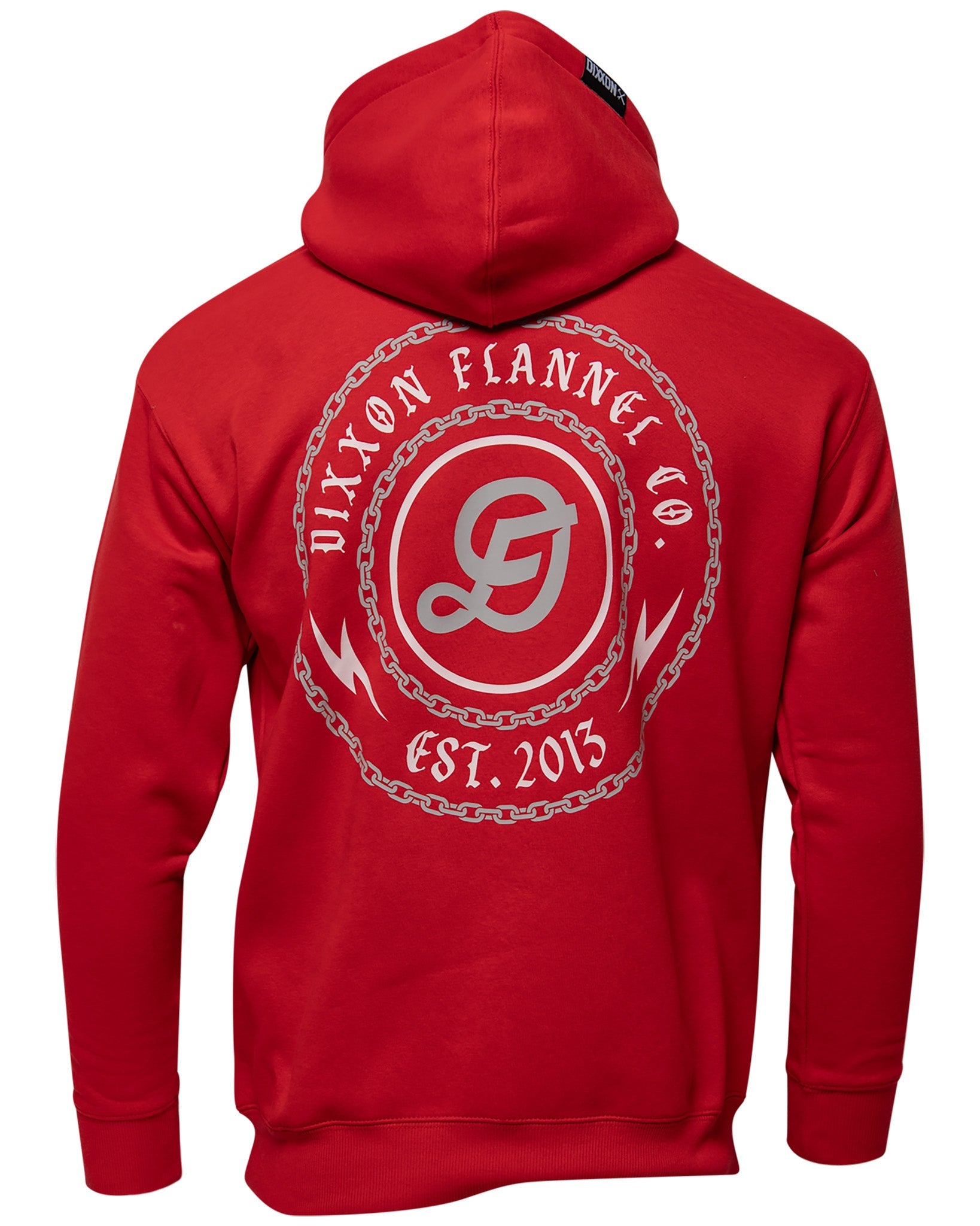 Gray & White Linked Pullover Hoodie - Red - Dixxon Flannel Co.