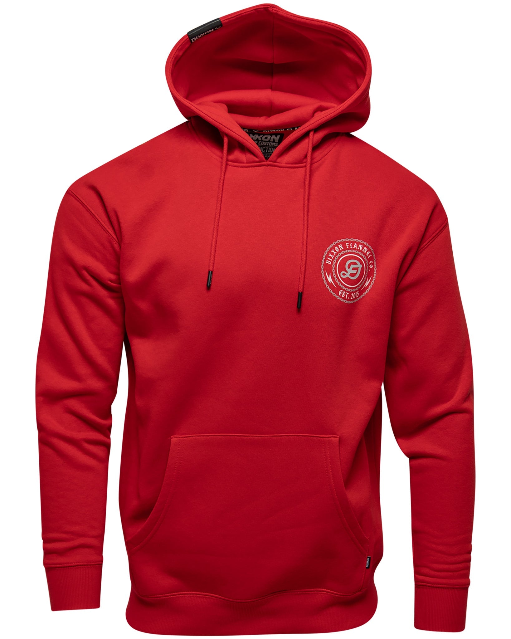 Gray & White Linked Pullover Hoodie - Red - Dixxon Flannel Co.