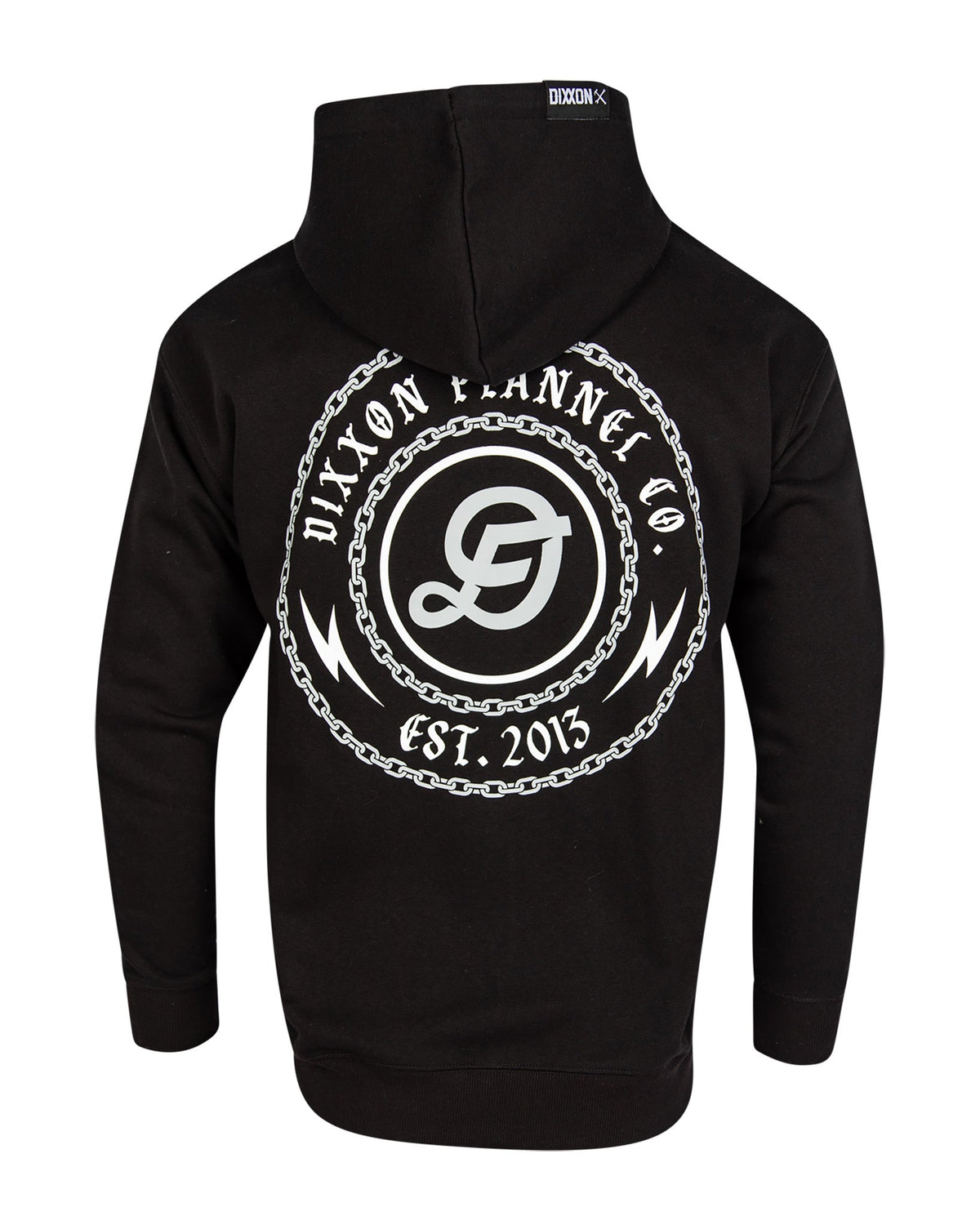 Gray & White Linked Zip Up Hoodie - Black - view 2