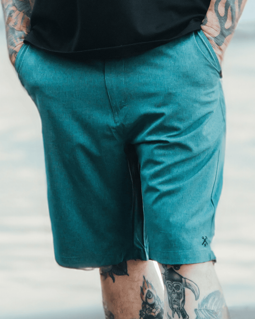 Hybrid Shorts - Aqua - Dixxon Flannel Co.