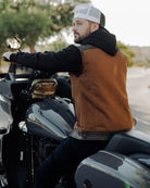 Jackson Leather & Canvas Vest - Brown - Dixxon Flannel Co.