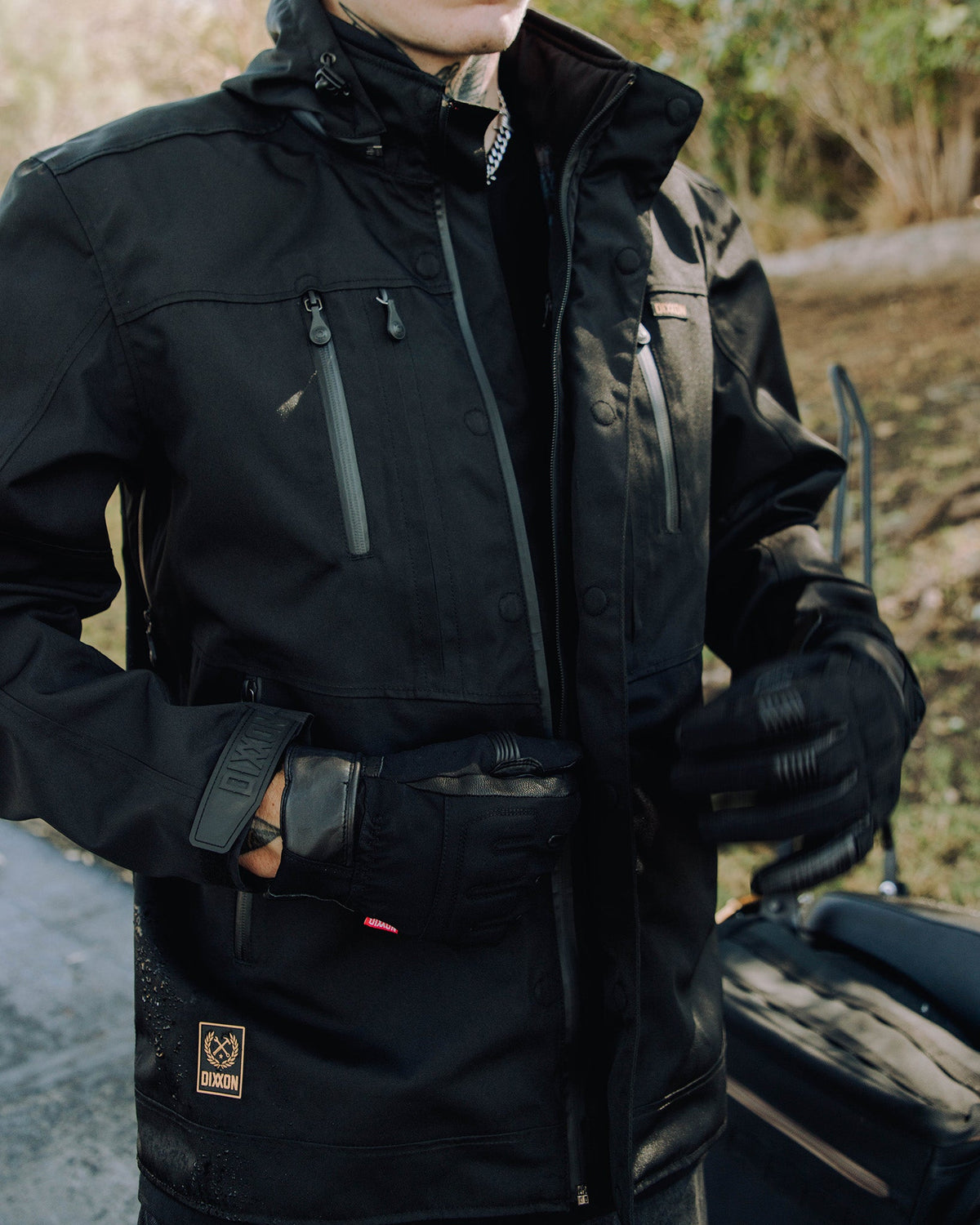 Laramie Leather Moto Gloves - Dixxon Flannel Co. view 6