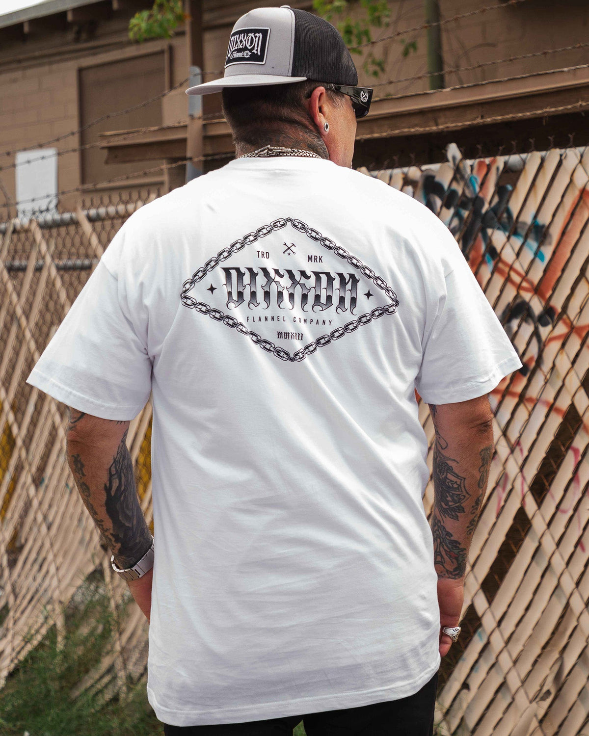 Linked Up T-Shirt - White - Dixxon Flannel Co. view 1