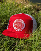Lip Ripper Flat Bill Trucker Snapback - Red & White - Dixxon Flannel Co.