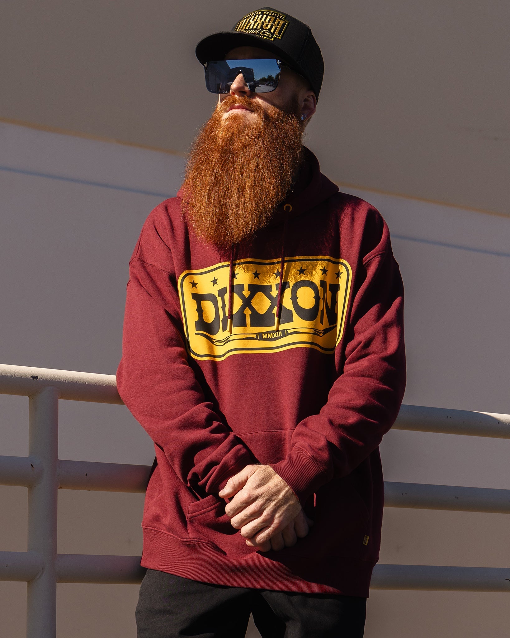 Longhorn Pullover Hoodie - Maroon - Dixxon Flannel Co.