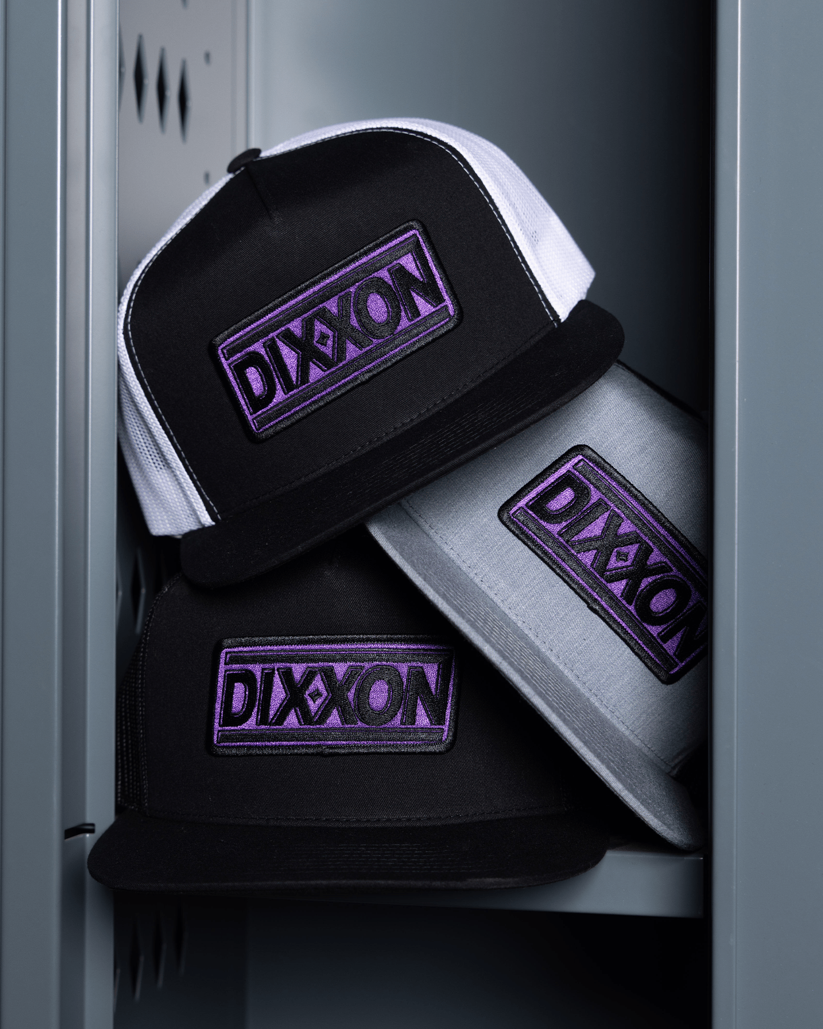 New Wave Flat Bill Trucker Snapback - Black & Purple - Dixxon Flannel Co.