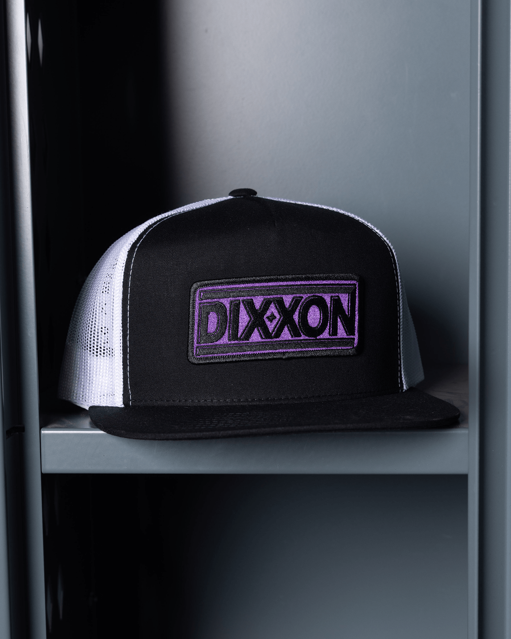 New Wave Flat Bill Trucker Snapback - Black & Purple - Dixxon Flannel Co.