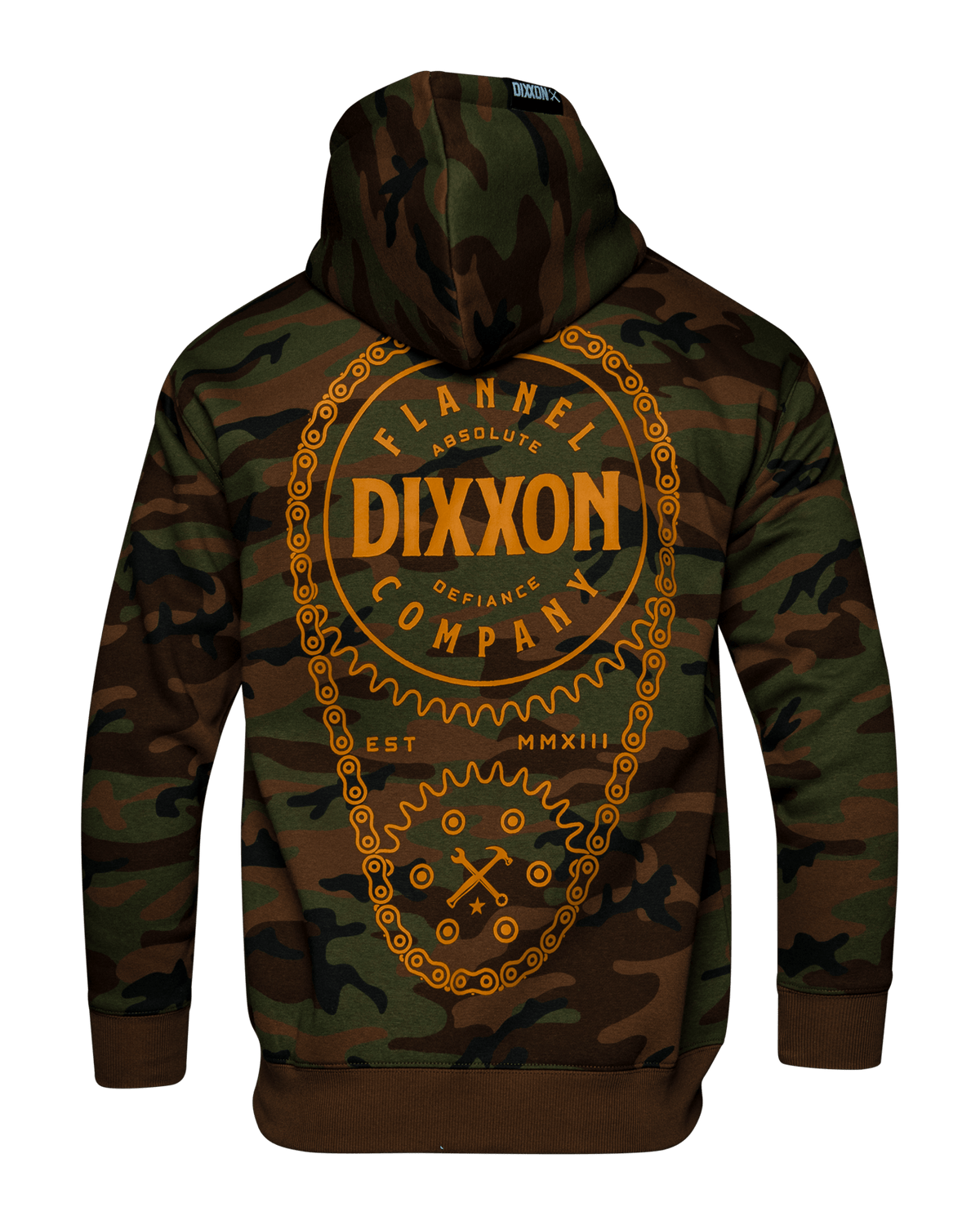 Orange Chain Driven Zip Up Hoodie - Camo - view 2