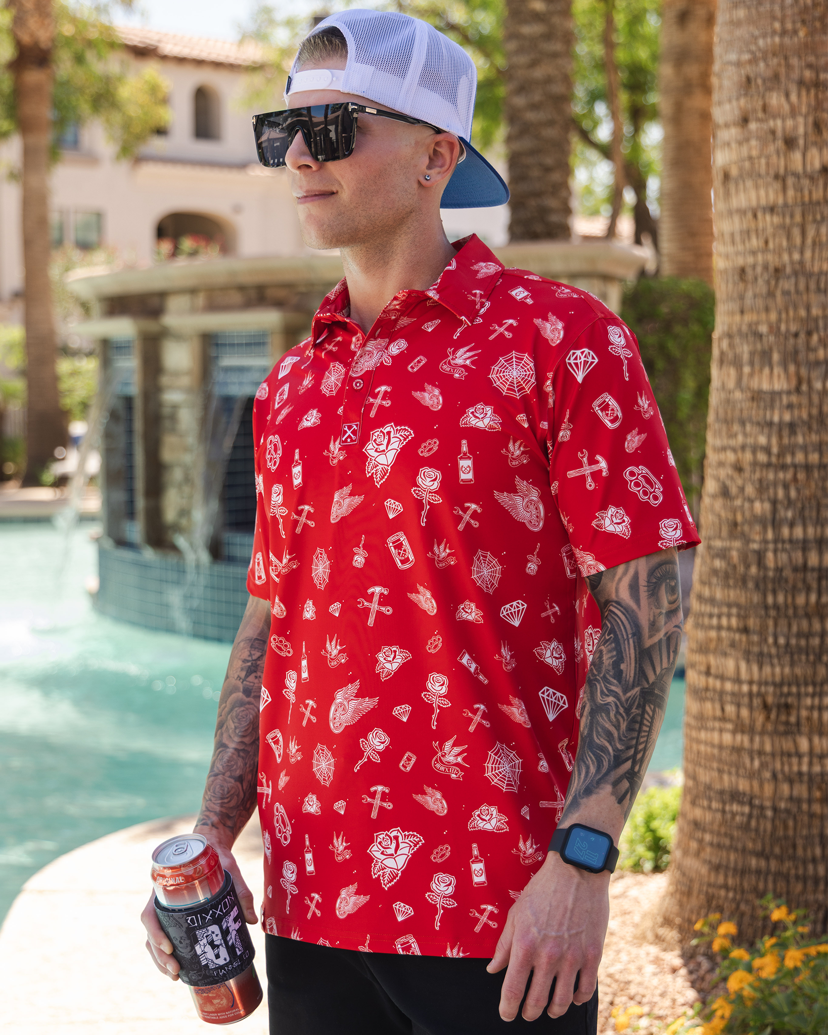 Party Boy Party Polo - Red - Dixxon Flannel Co.
