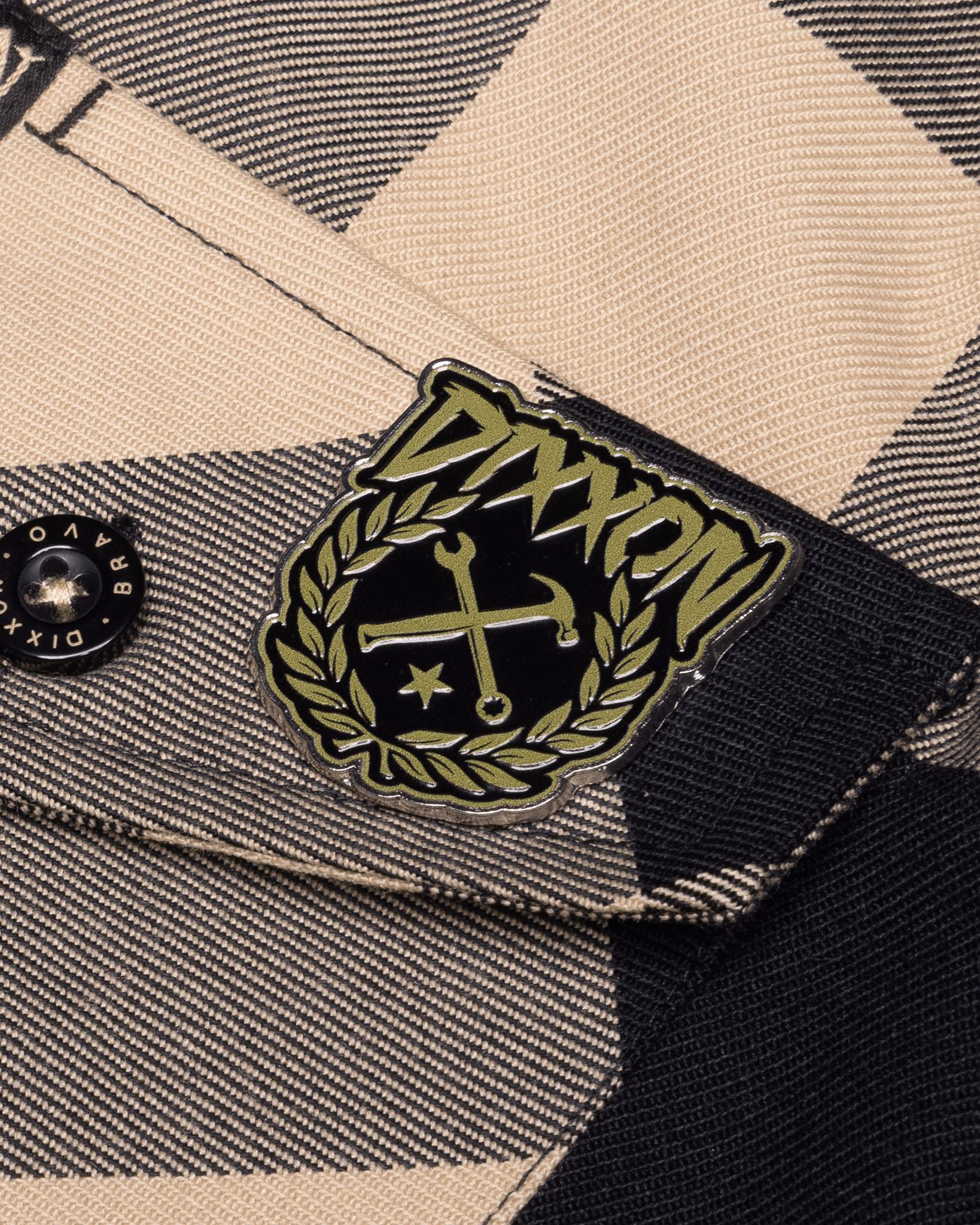 Party Hammer Enamel Pin - Gold & Black - Dixxon Flannel Co.