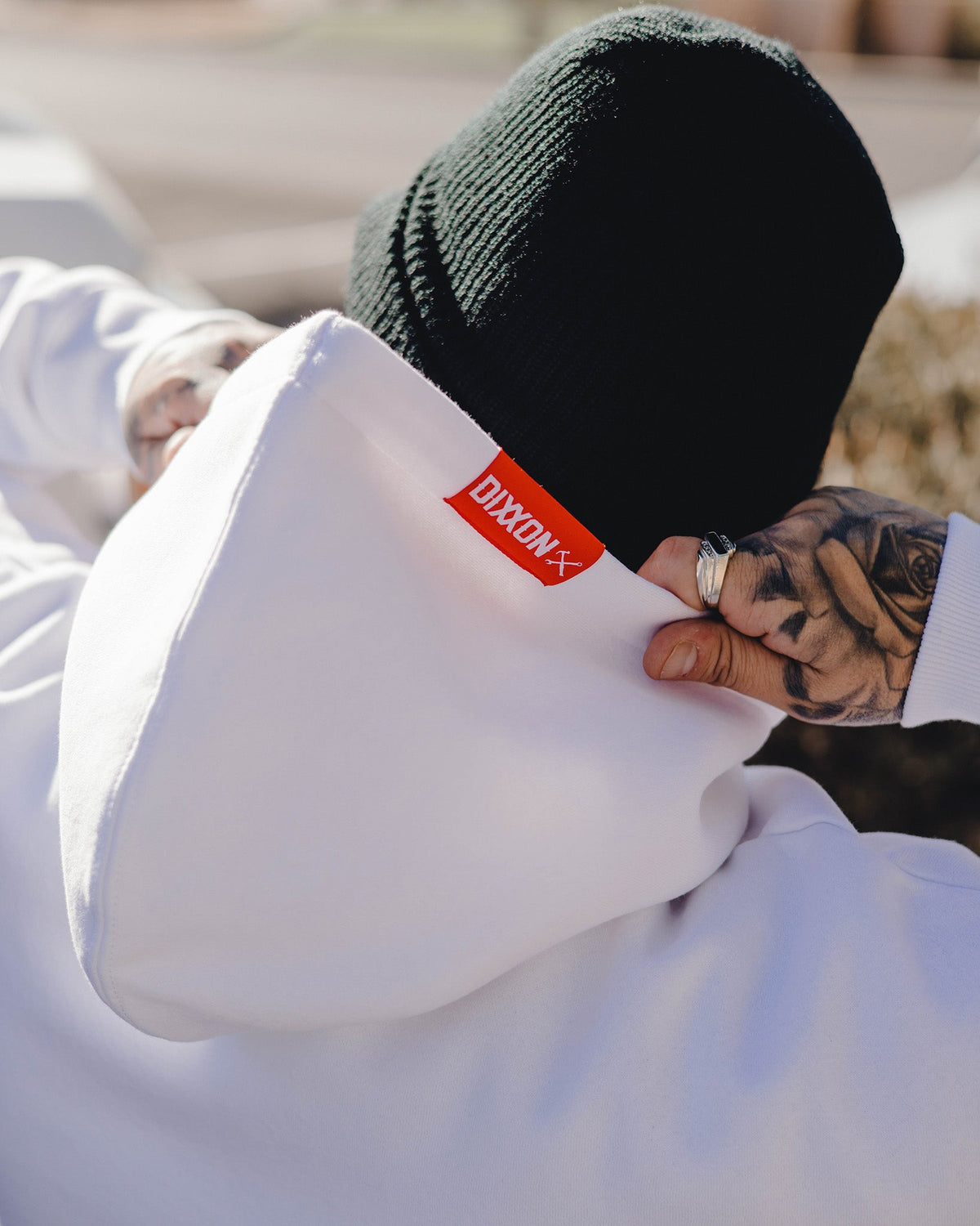 Red In The Streets Pullover Hoodie - White - view 6