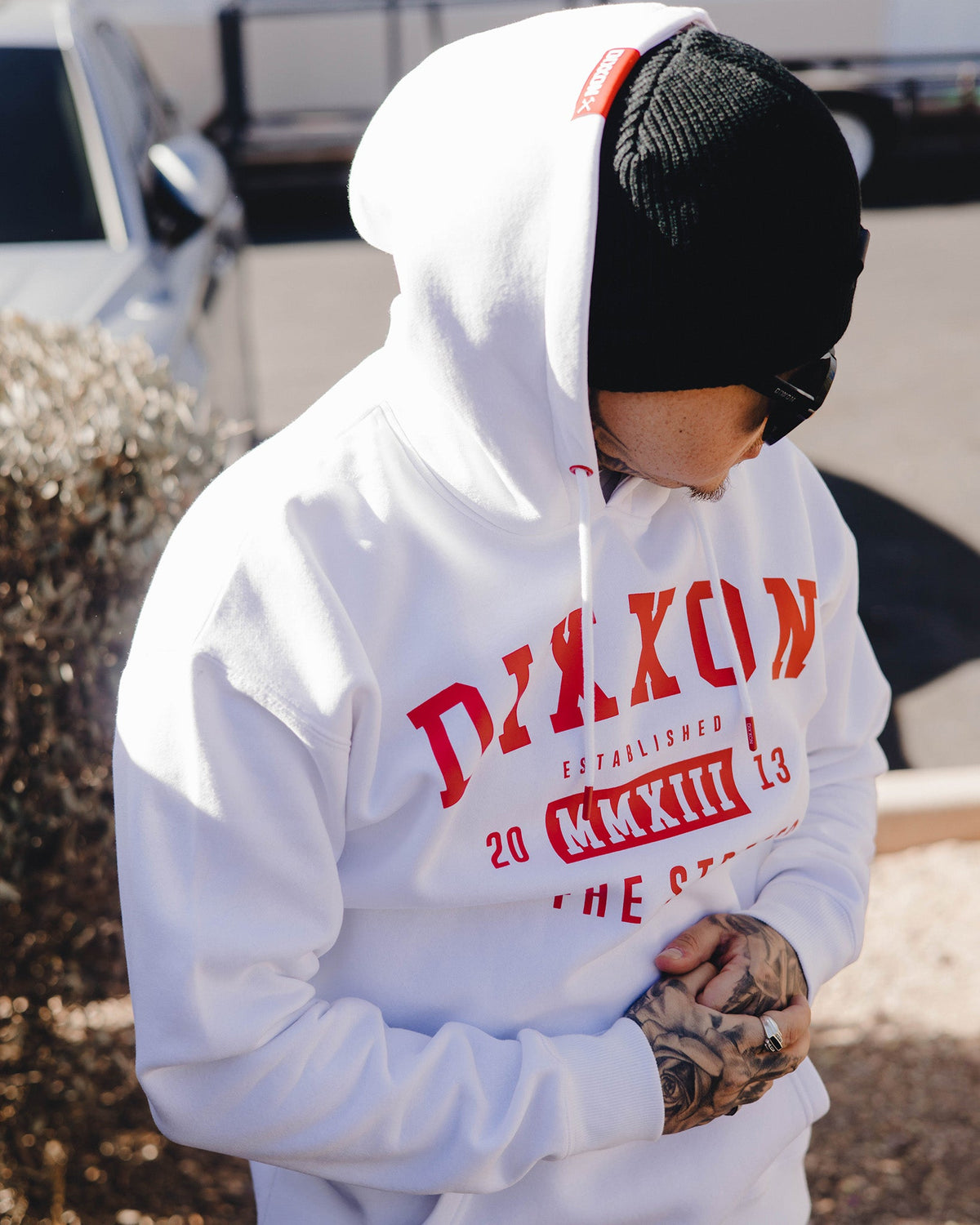 Red In The Streets Pullover Hoodie - White - view 5