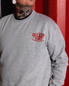 Red Shop Crewneck Sweatshirt - Heather Gray - Dixxon Flannel Co.