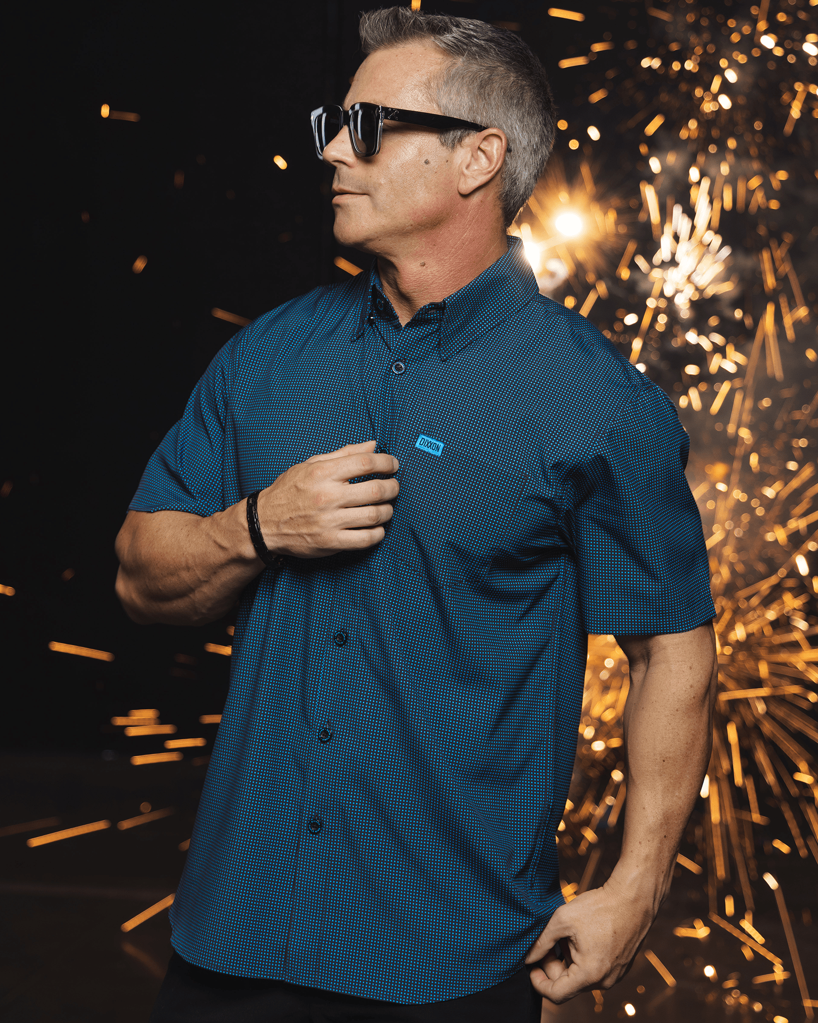Simple Mind Party Shirt - Black & Cyan - Dixxon Flannel Co.