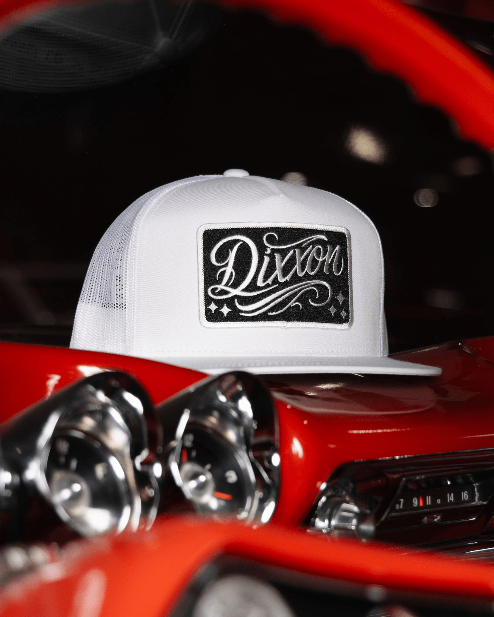 Slammed Flat Bill Trucker Snapback - White & Black - Dixxon Flannel Co.