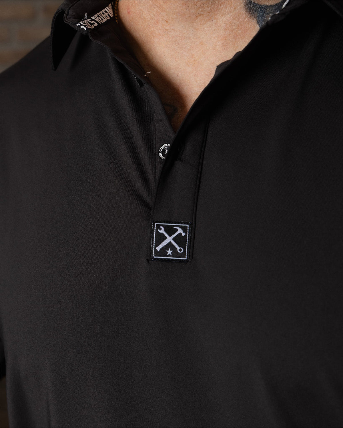 Solid Party Polo - Black - Dixxon Flannel Co. view 4