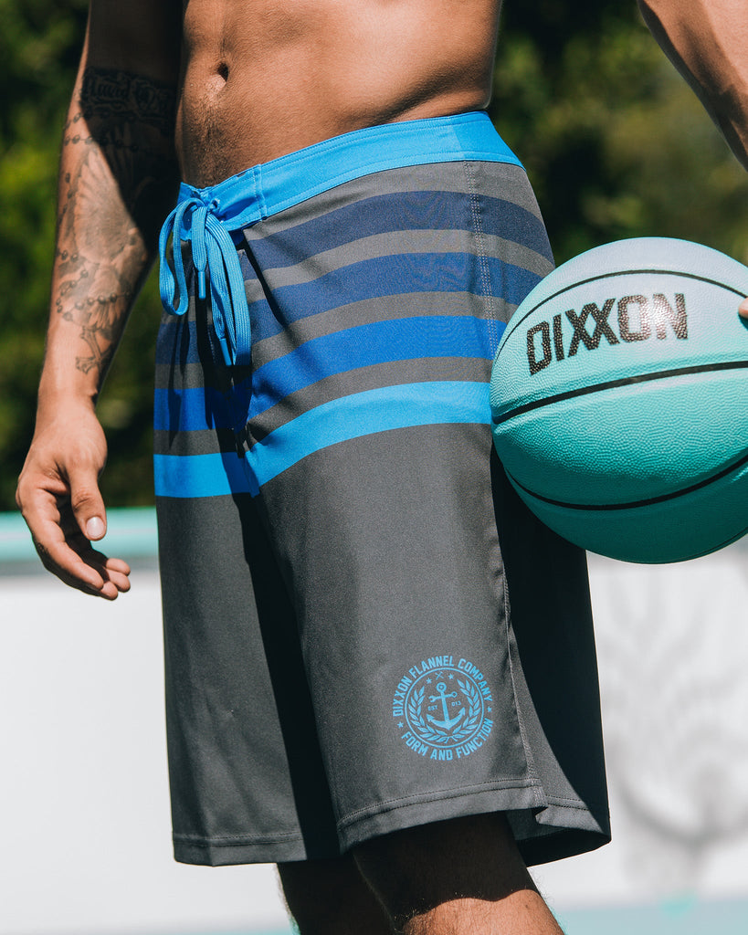 Spicoli Boardshorts - Gray & Blue - Dixxon Flannel Co.
