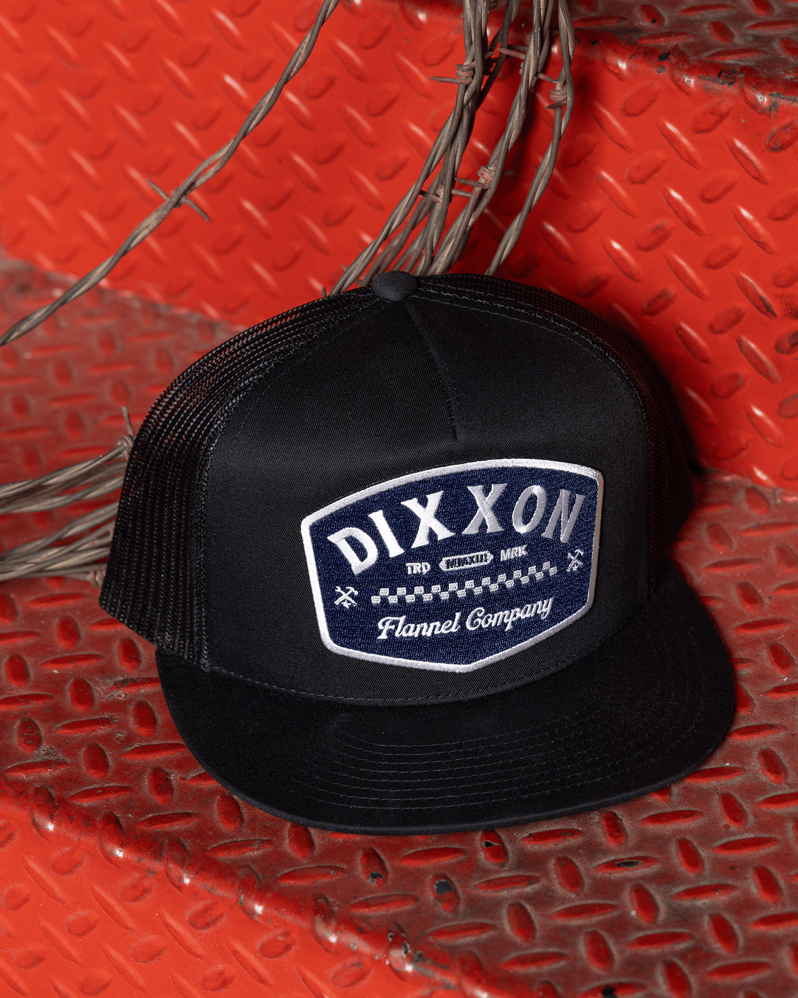 Station Flat Bill Trucker Snapback - Blue & White - Dixxon Flannel Co. view 3
