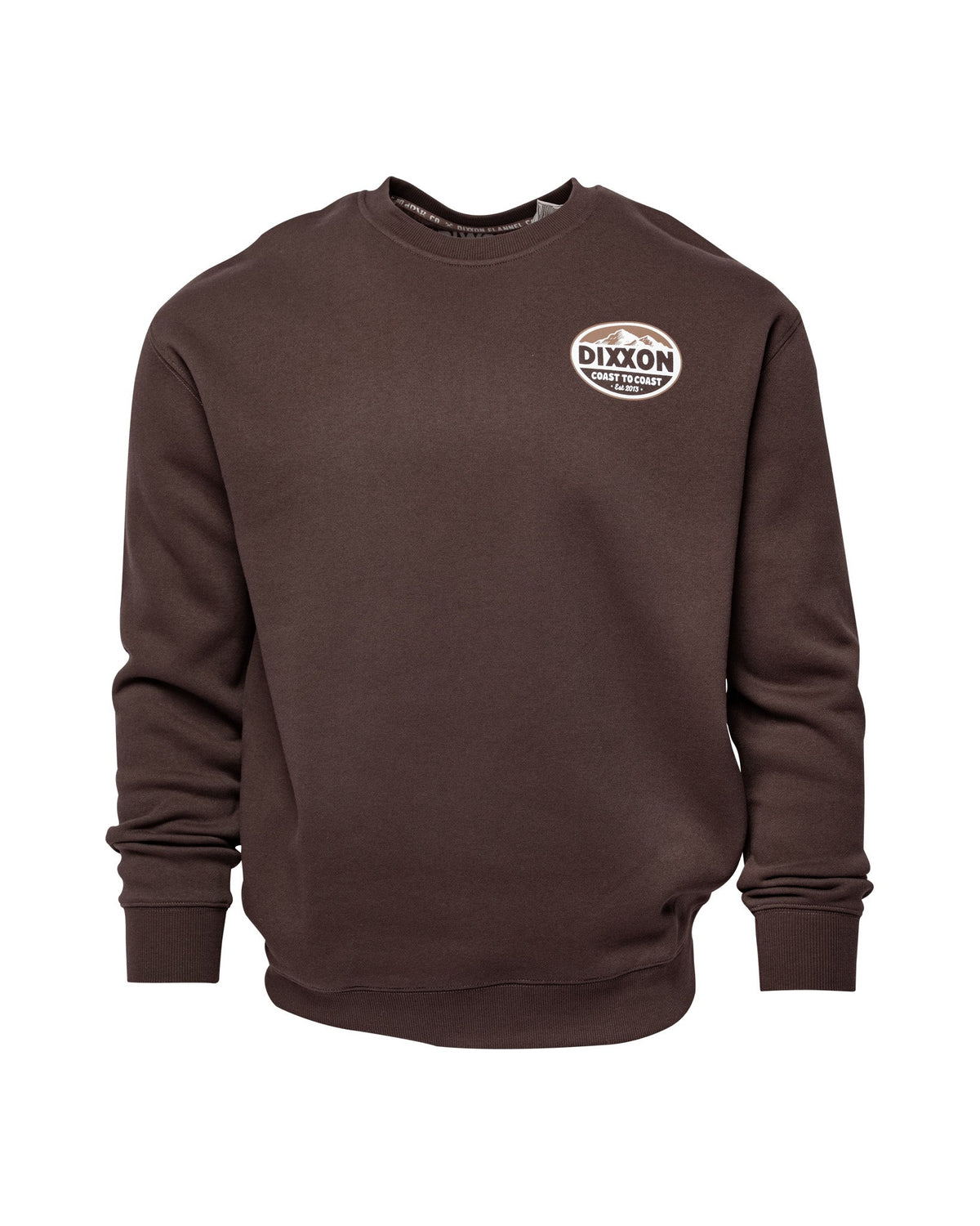 Tan & White Peaks Crewneck - Brown - Dixxon Flannel Co. view 2