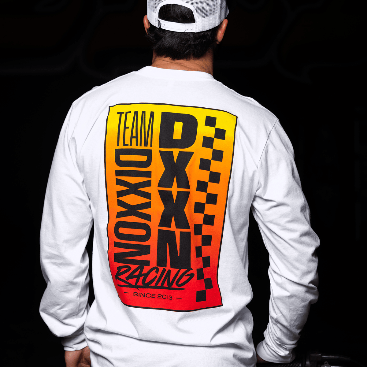 Team Racing Long Sleeve T-Shirt - White | Dixxon Flannel Co.