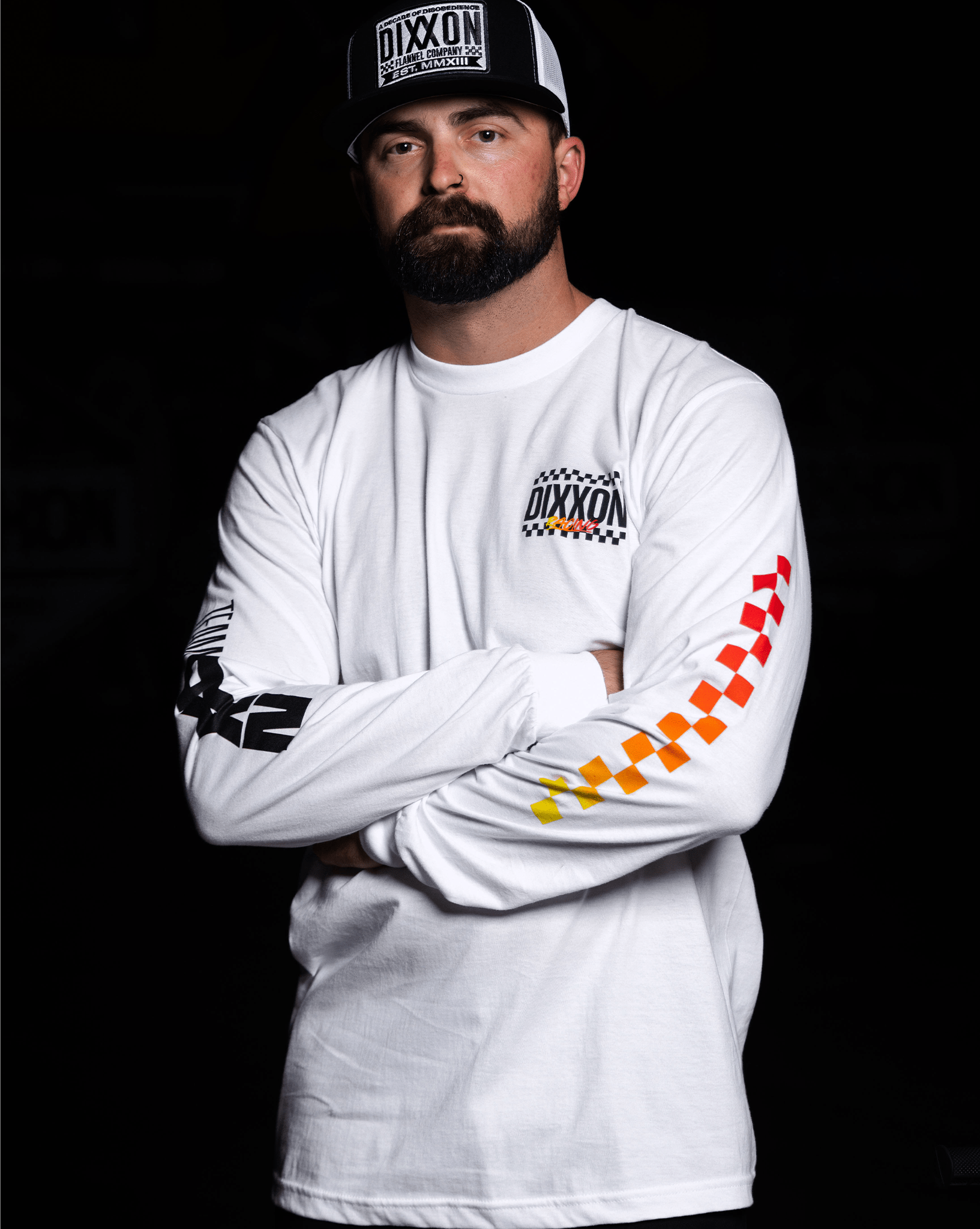 Team Racing Long Sleeve T-Shirt - White - Dixxon Flannel Co.