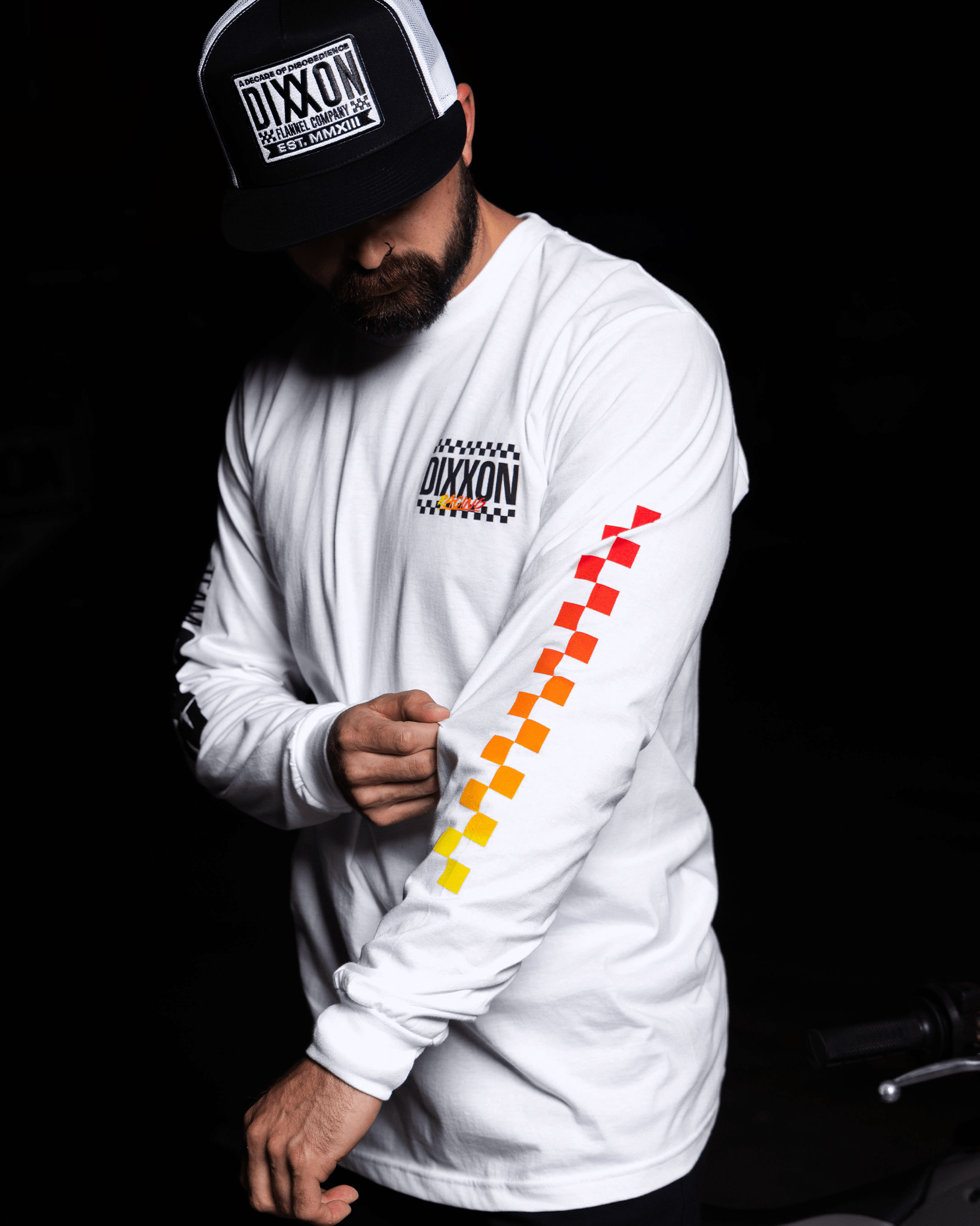 Team Racing Long Sleeve T-Shirt - White - Dixxon Flannel Co.