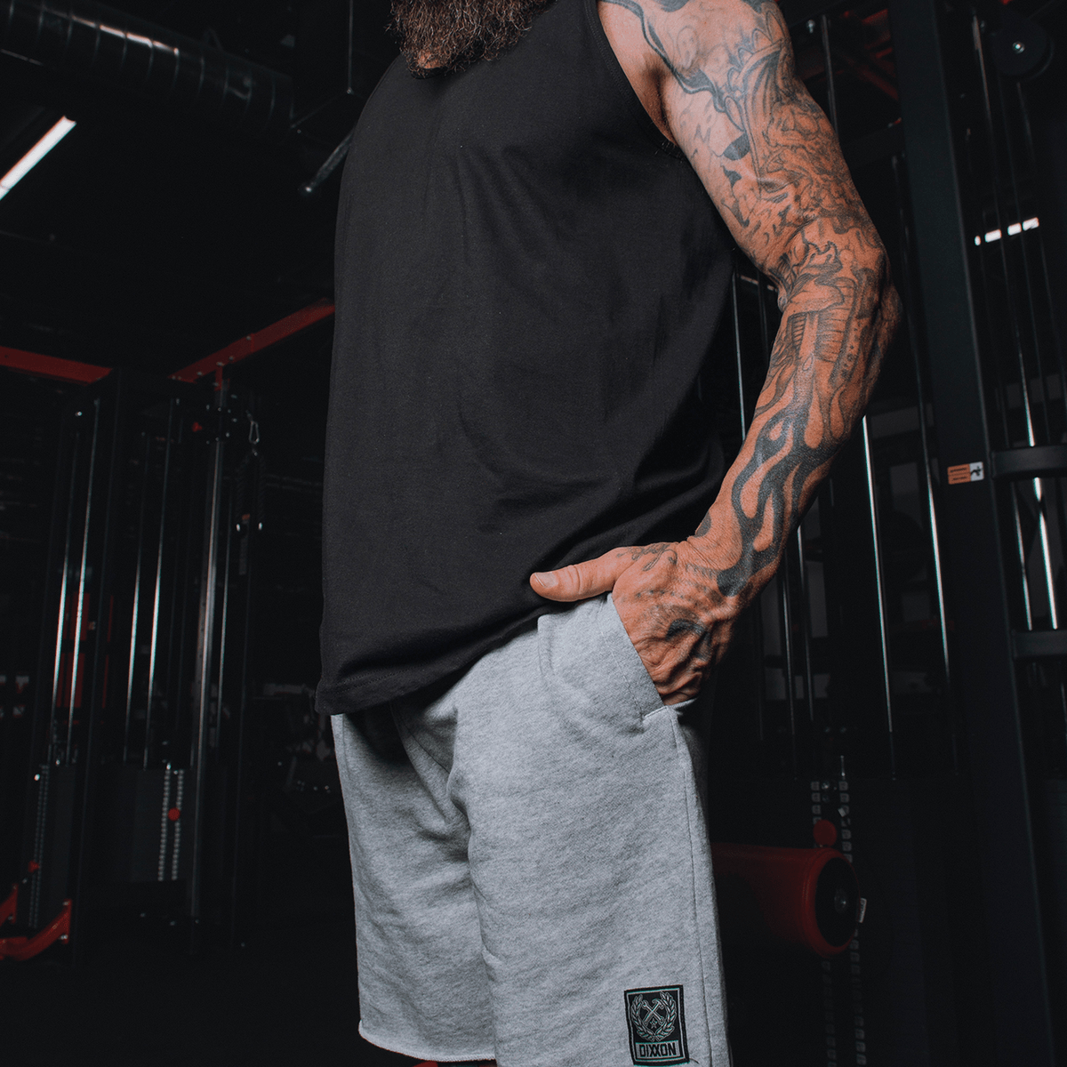 Heather Gray Terry Cut Off Shorts by Dixxon: Shop Now