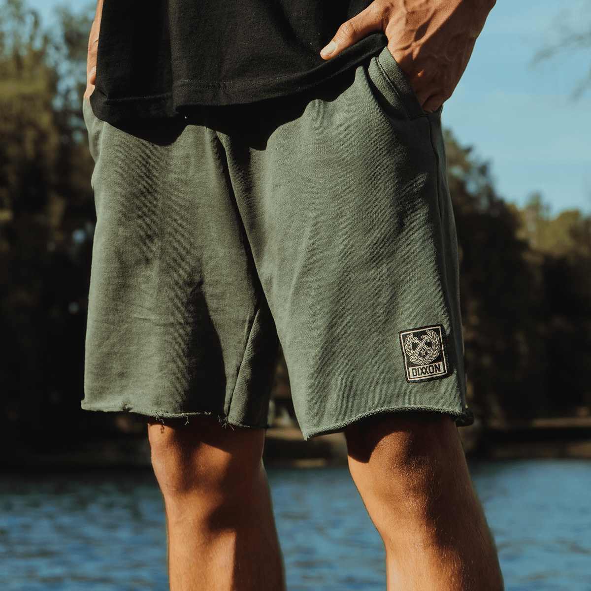 Men's Terry Cut Off Shorts - O.D. Green | Dixxon Flannel Co.