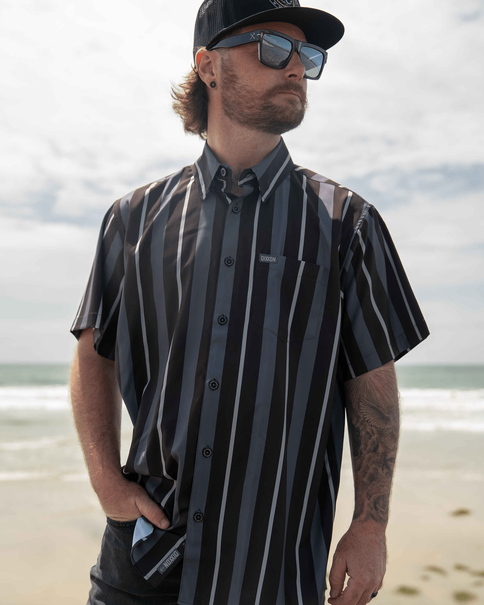 The Marina Party Shirt - Gray & Black - Dixxon Flannel Co.